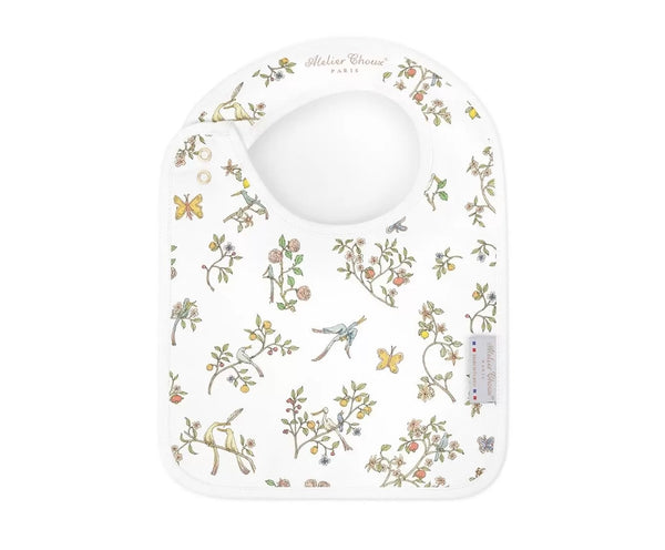 Carré & Satin Bib Set – In Bloom Blue with Gift Box Set