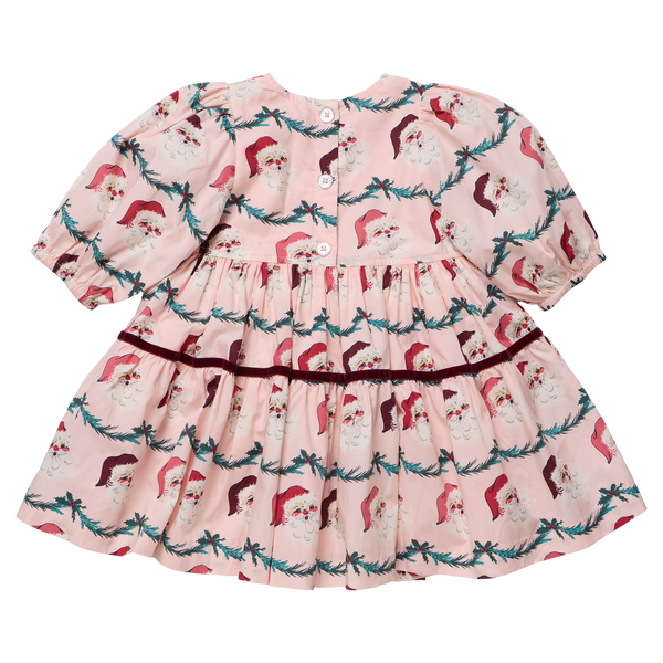 Girls Maribelle Dress - Santa Garland