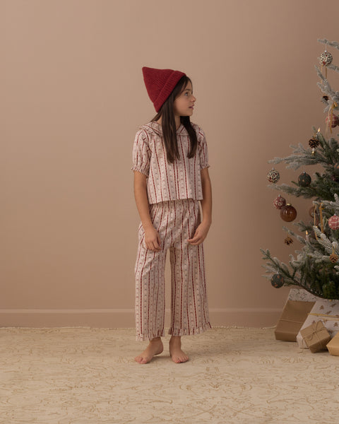 Ruffle Pajamas Candy Cane Lane