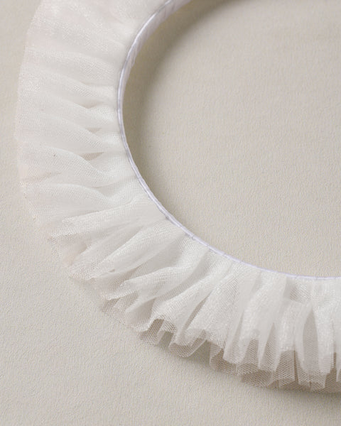 RUFFLE HEADBAND IVORY