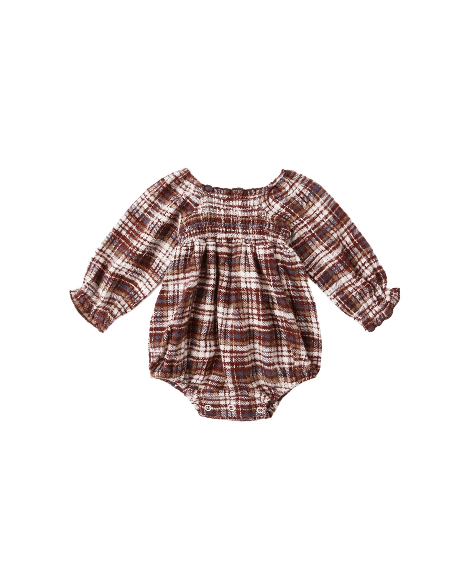 Adelaide Romper || Burgundy Plaid
