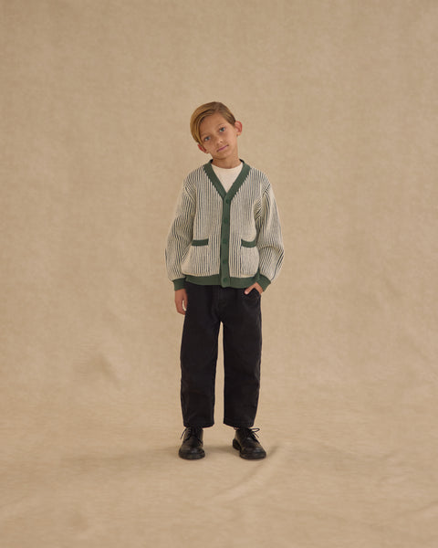 Haywood Cardigan || Green Stripe