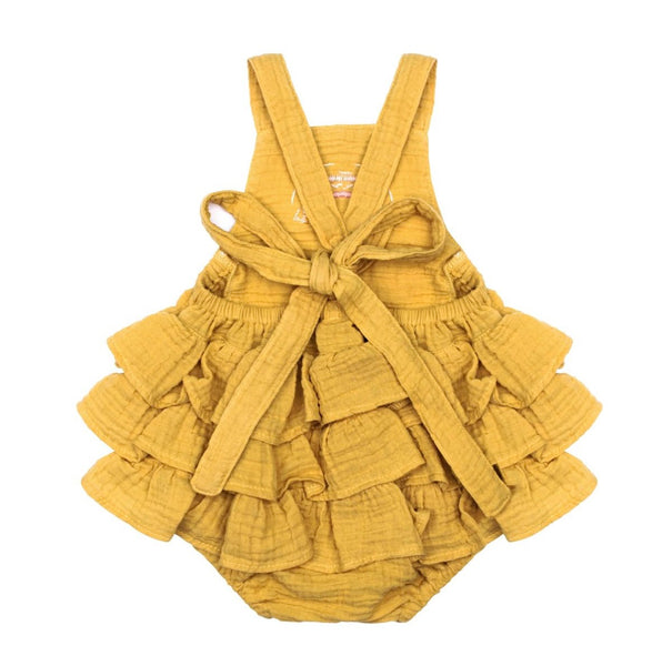Rainbow Ruffle Romper Honey