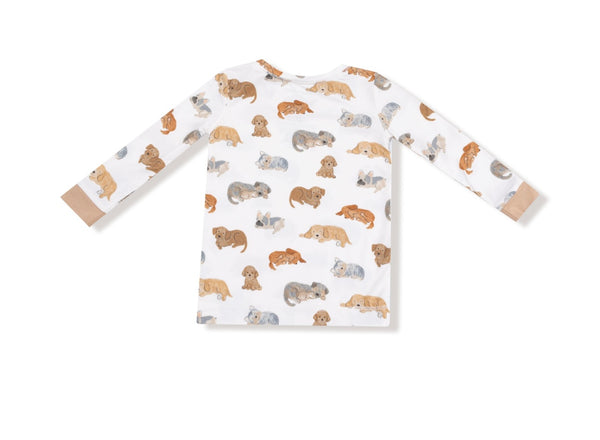 Napping Puppies - L/s Loungewear Set