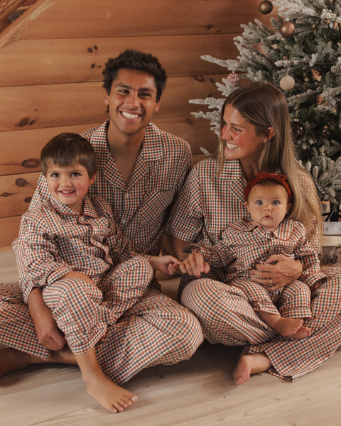 Baby Pajama Romper Holiday Gingham