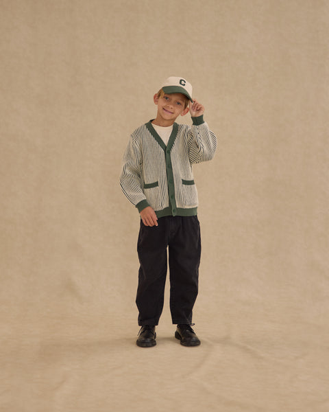 Haywood Cardigan || Green Stripe