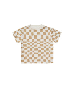 relaxed tee || sand check