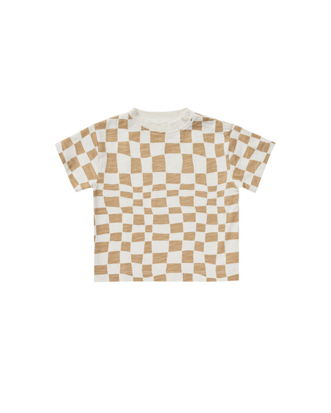 relaxed tee || sand check