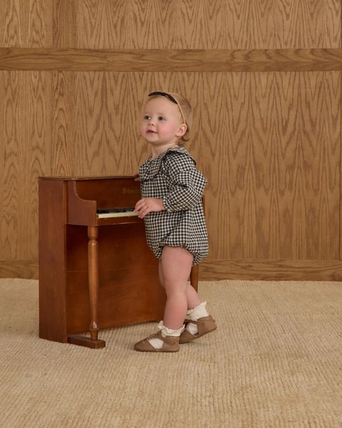 Colette Romper || Black Gingham