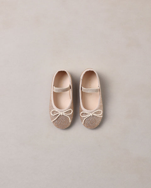 ballet flats || rose gold shimmer