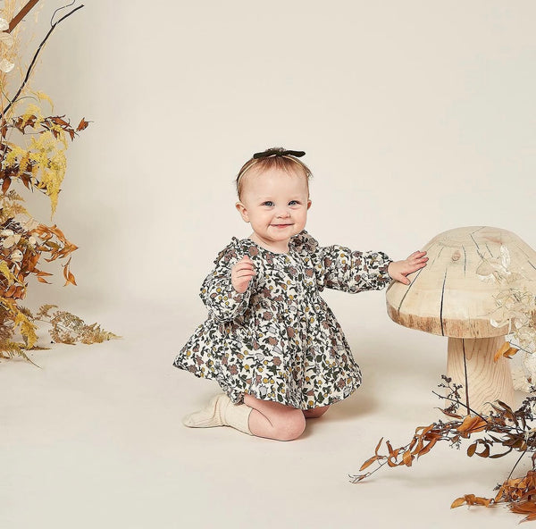 enchanted garden piper blouse and button short set