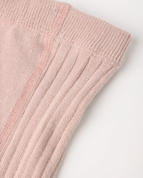 solid ribbed tights rose