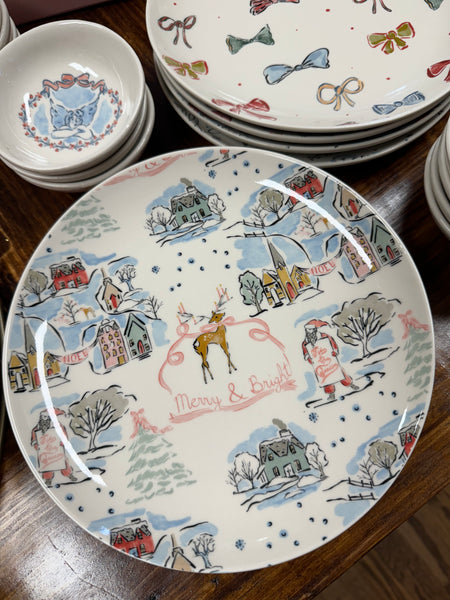 Stoneware Dish w/ Cherub, White, 4 Styles