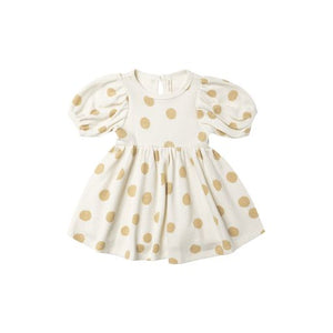 waffle babydoll dress || butter dots