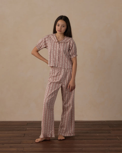 Teen Ruffle Pajamas Candy Cane Lane