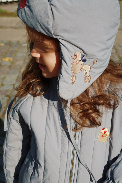 bomber jacket and juno hat/mitten set poodle