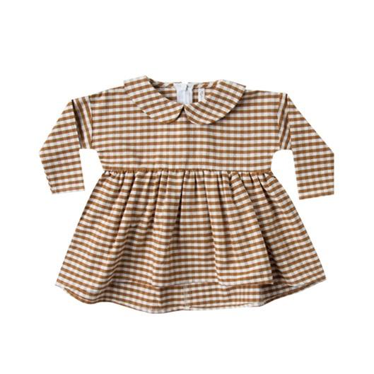 gingham collared dress