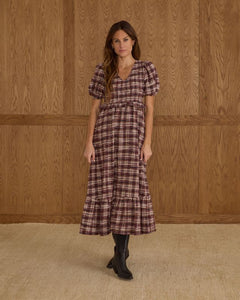 Women's Kate Dress || Burgundy Plaid