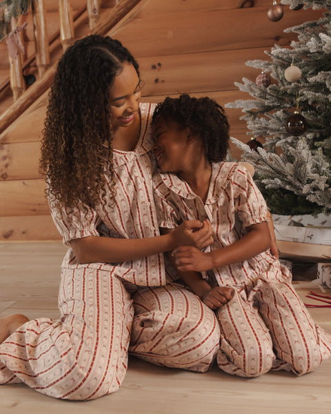 Ruffle Pajamas Candy Cane Lane