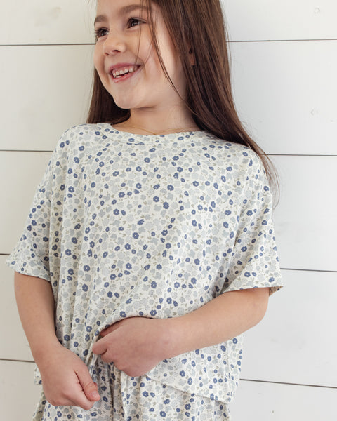 Mosie Set || Blue Ditsy