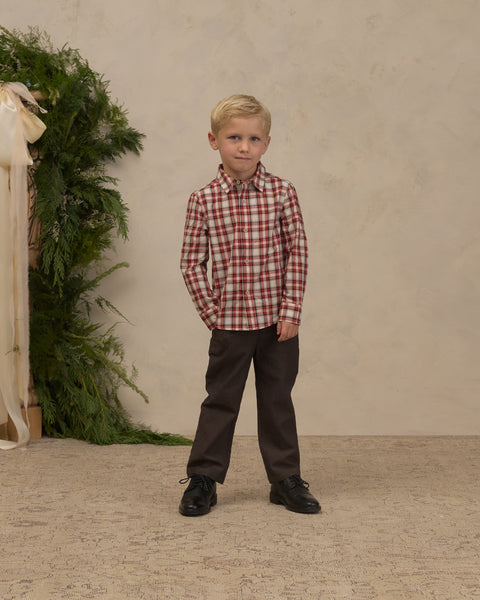 HARRISON BUTTON DOWN HOLIDAY TARTAN