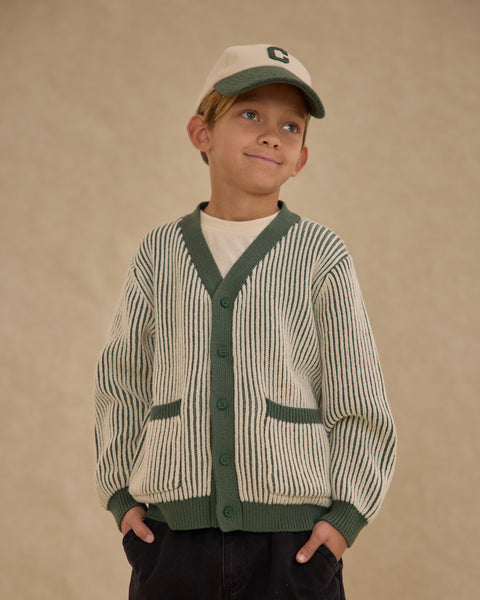 Haywood Cardigan || Green Stripe