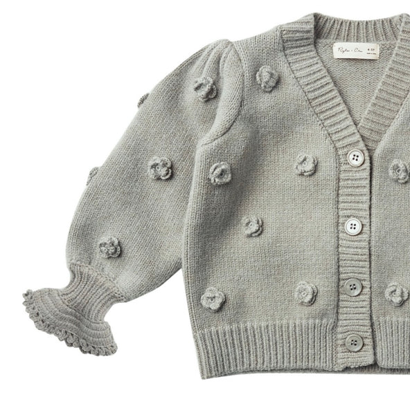 Flounce Cardigan || Blue Fog