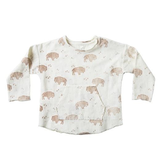 buffalo longlseeve pouch tee