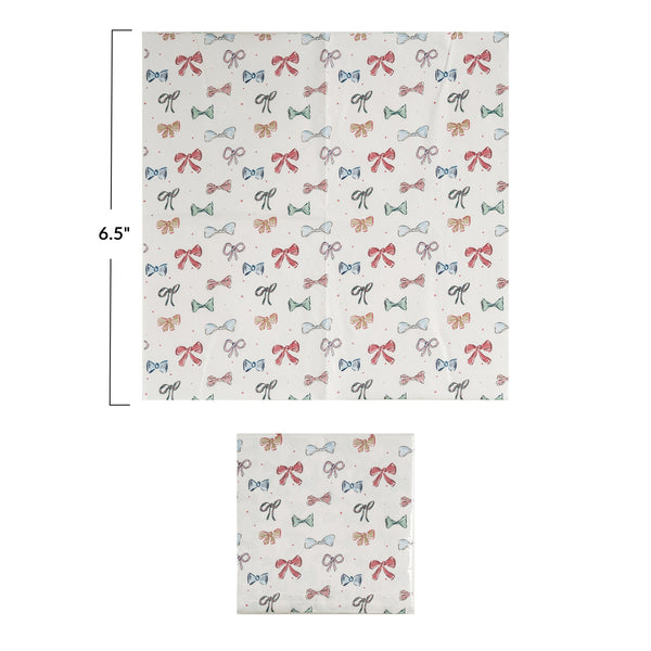 Paper Napkins Multicolor Bows