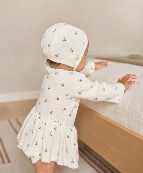 Pointelle Skirted Bodysuit Rose Fleur
