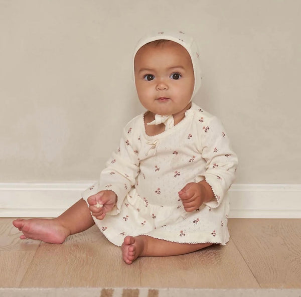 Pointelle Skirted Bodysuit Rose Fleur