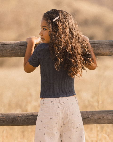 Straight Leg Pant || Blue Daisy