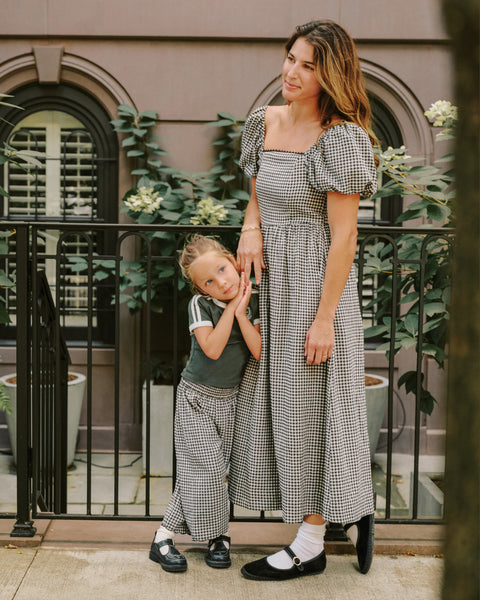 Wide Leg Pant || Black Gingham