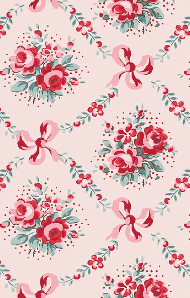 Rose Bow Lattice - Peter Pan 2 Way Zipper Footie