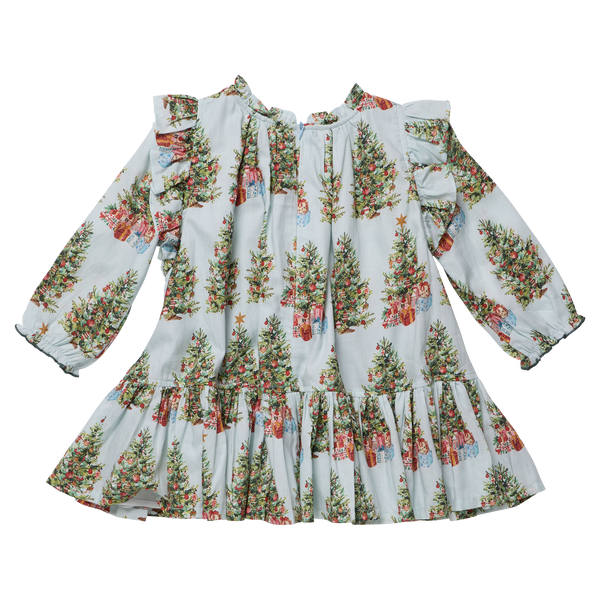 Girls Harper Dress - Trees and Presents