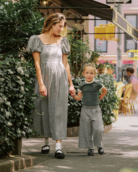 Wide Leg Pant || Black Gingham