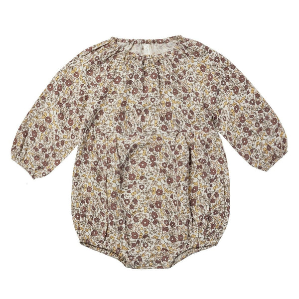 Long Sleeve Bubble Romper | Autumn Floral