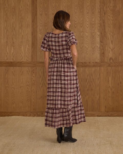 Women's Kate Dress || Burgundy Plaid