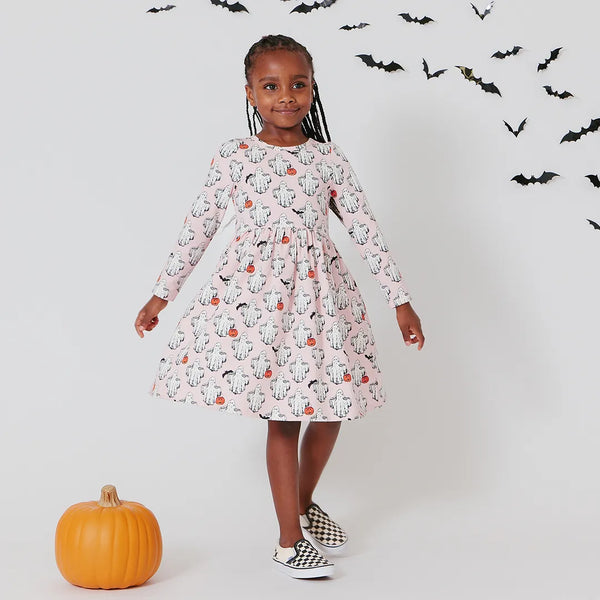 Girls Bamboo Steph Dress - Boo