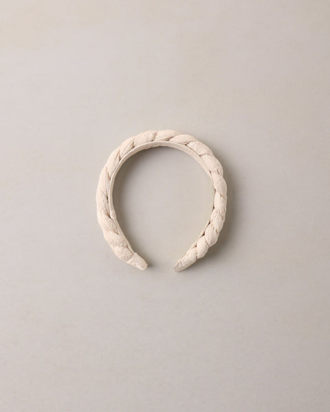 BRAIDED HEADBAND EMBROIDERED FLORAL