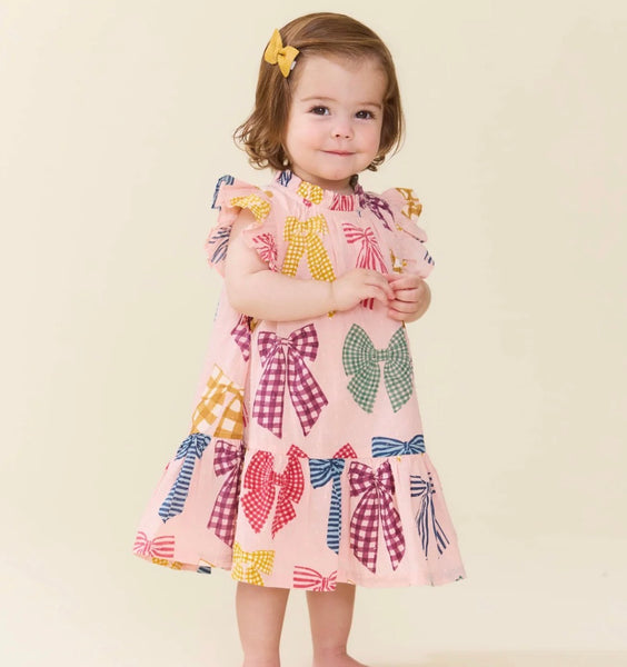 Baby Girls Harper Dress Set - Patterned Bows