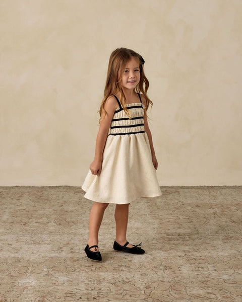 Annabelle Dress | Metallic Ivory