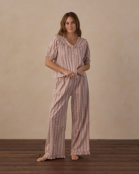 Women's Ruffle Pajamas Candy Cane Lane