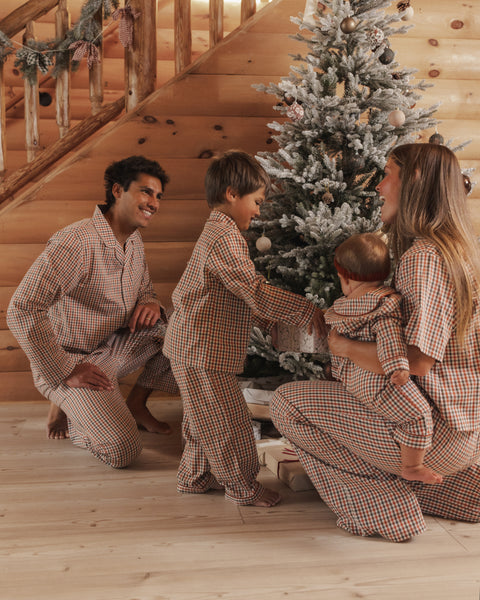 Long Sleeve Pajamas Holiday Gingham