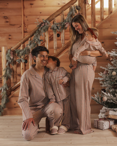 Baby Pajama Romper Holiday Gingham