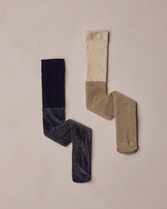 Shimmer Tights | Black, Ecru