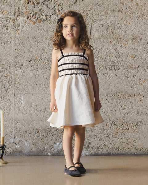 Annabelle Dress | Metallic Ivory