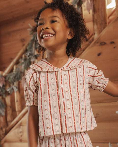 Ruffle Pajamas Candy Cane Lane