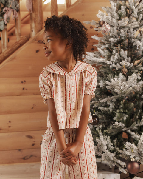 Ruffle Pajamas Candy Cane Lane
