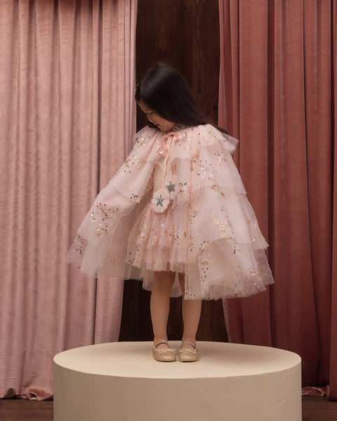 TULLE CAPE PINK